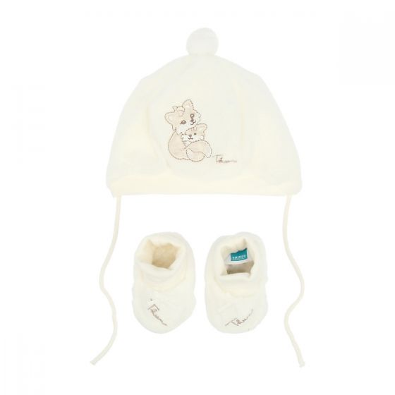 THUN Set cappello+scarpine latte