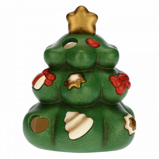 THUN Porta candela in ceramica a forma di albero di Natale